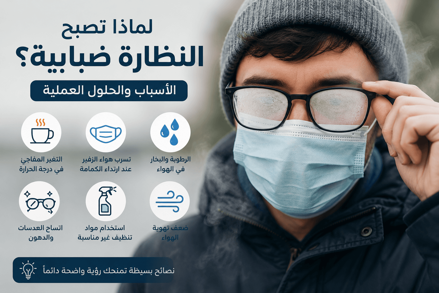 لماذا تصبح النظارة ضبابية؟