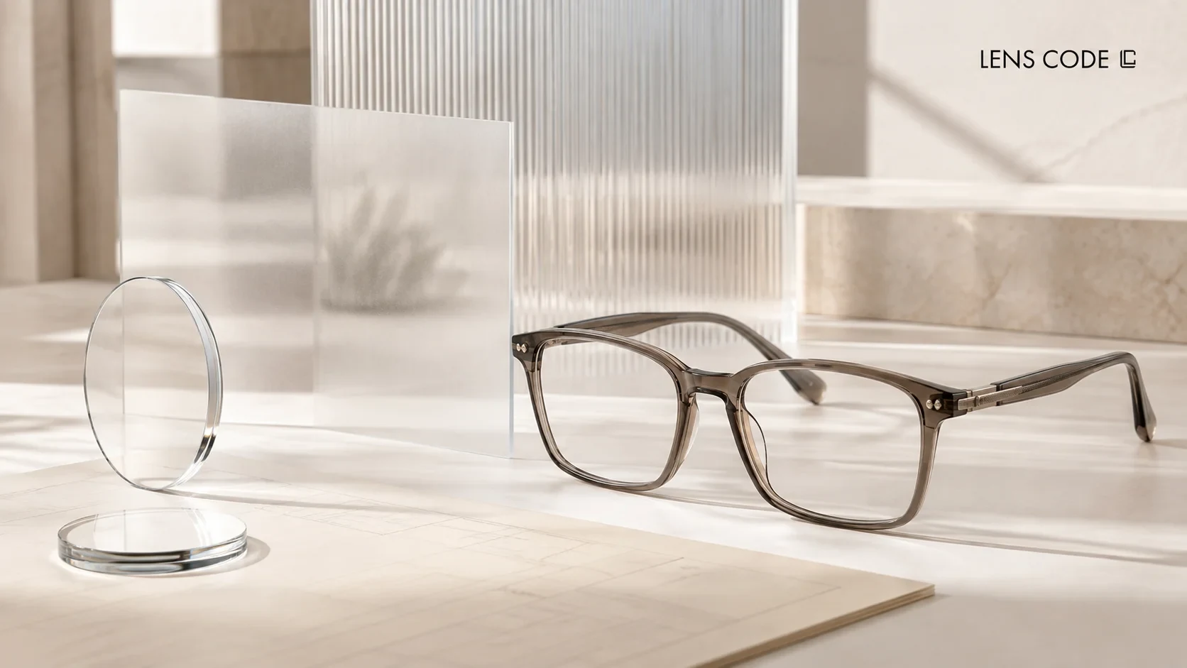 Glasses for computer use with a prescription frame and clear optical lenses by LensCode