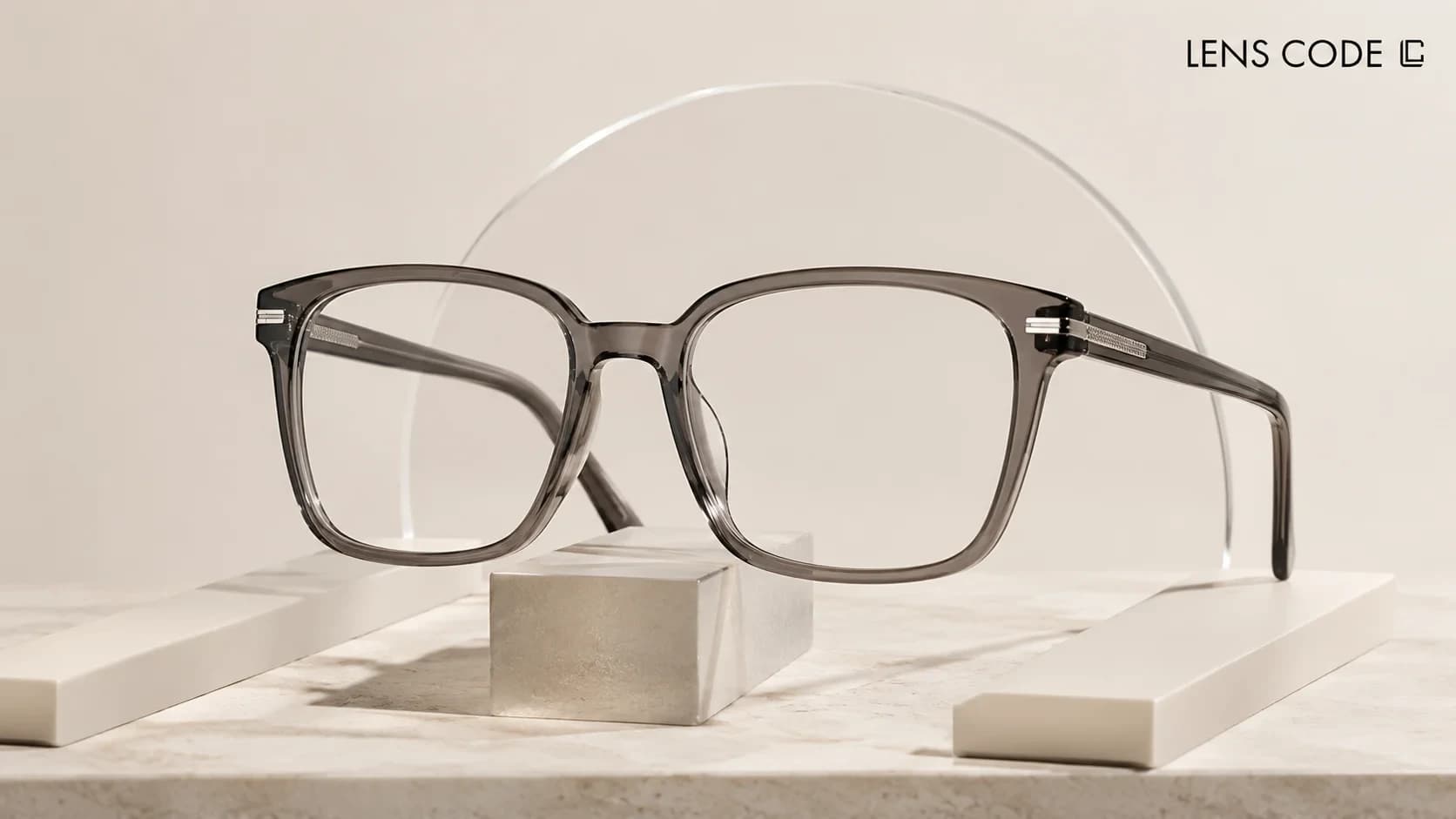 Eyeglass frame fit showing front width, bridge stability and temple length